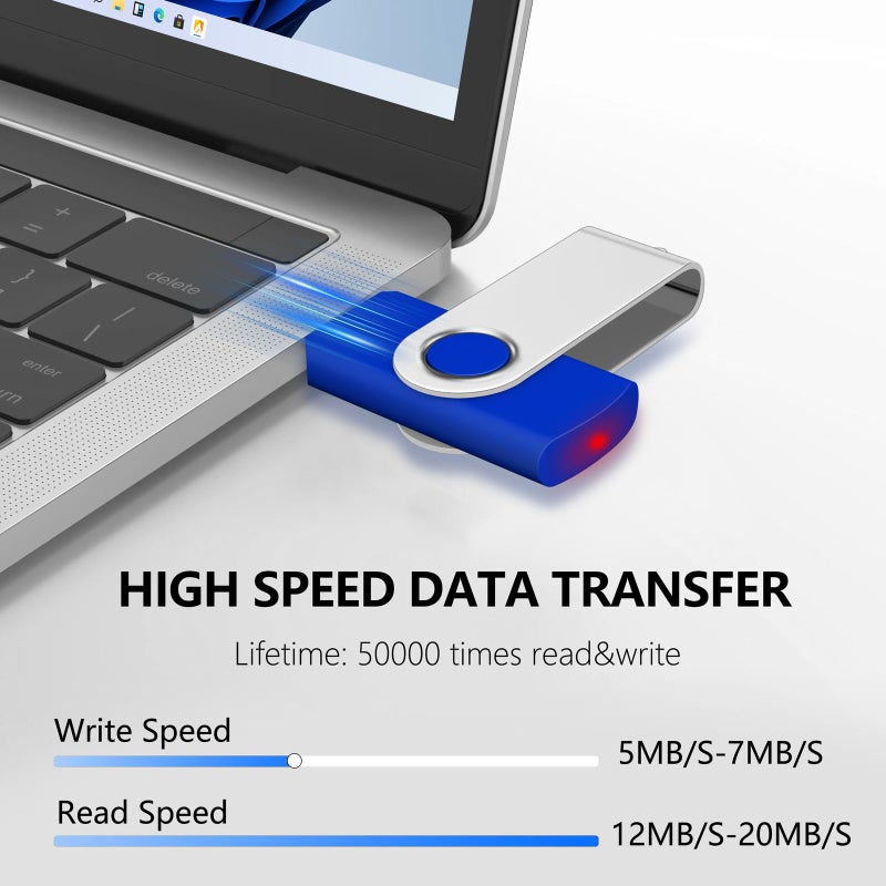 AreTop USB Flash Drive 8GB 10 Pack, USB2.0 Memory Stick Thumb USB Drives Drives Pack Gig Stick Pendrive USB Storage (10PCS 8GB, Mix Colors) - Image 4
